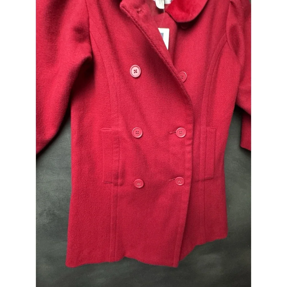 Baby Gap‎ Toddler Coat Size 4 years Peacoat  Red Winter Jacket Wool Blend NWT